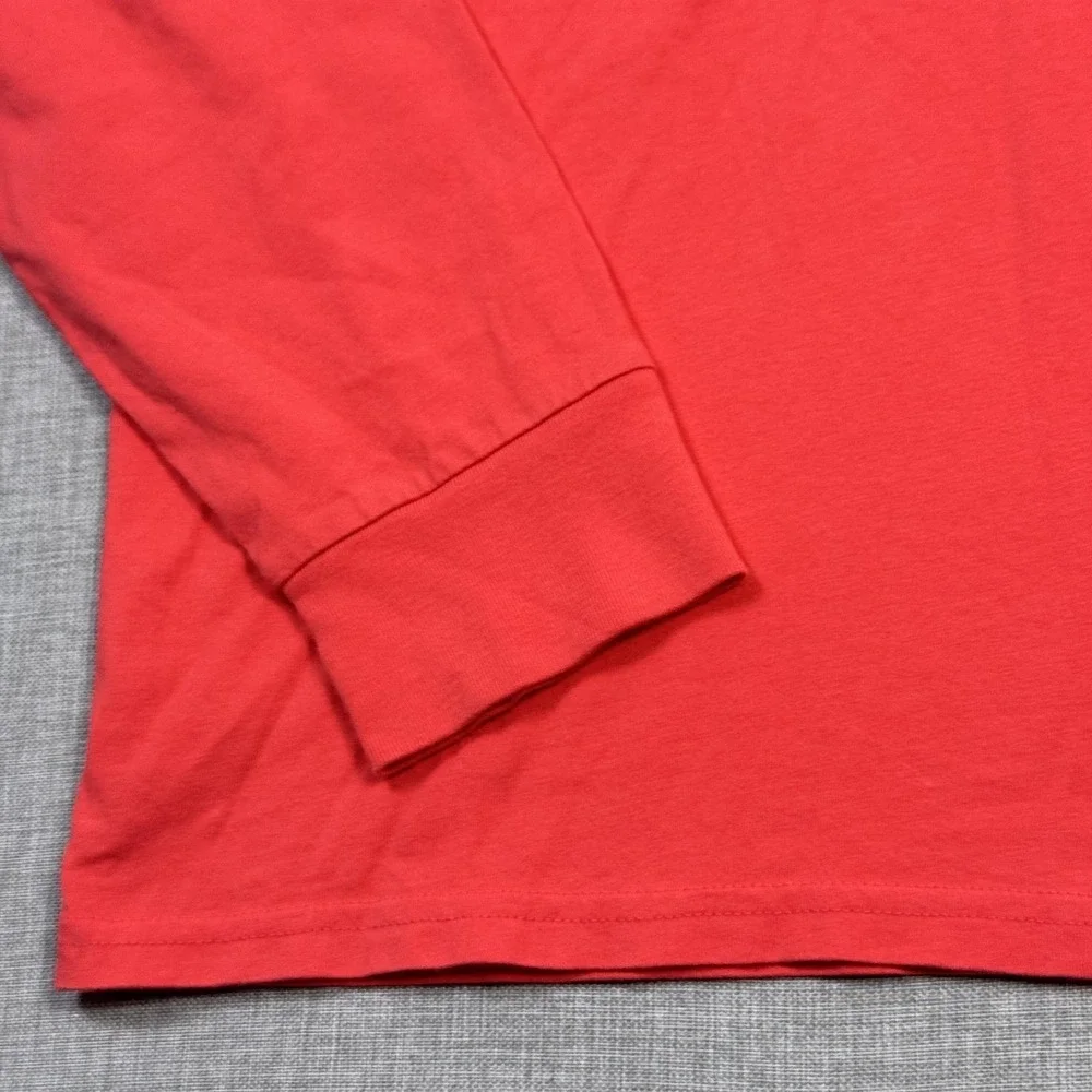 Polo Ralph Lauren Hoodie‎ Mens L Pink Red Pullover Hooded Tagless Cotton Jersey